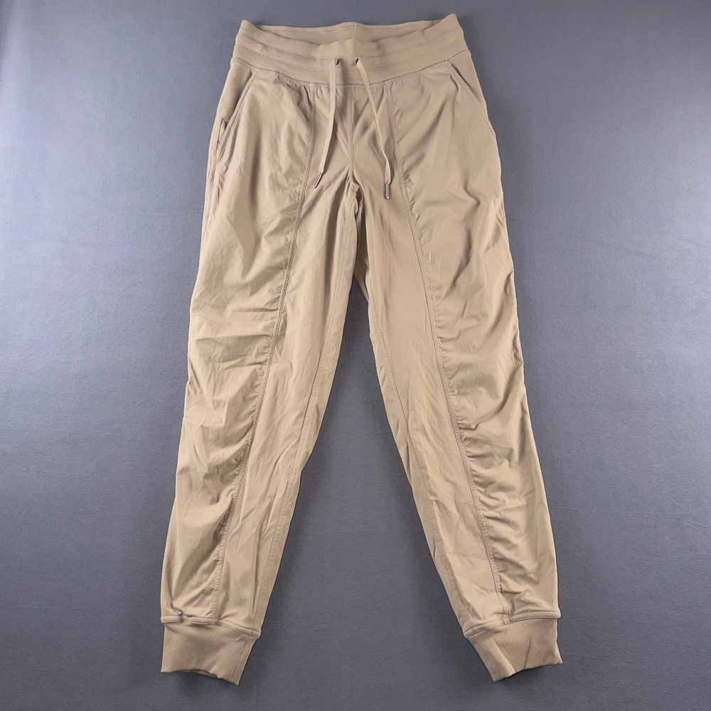 Lululemon Dance Studio Mid-Rise Jogger Full Length Sheer Oak LW5ENPS Tan Size 6 - Picture 1 of 8